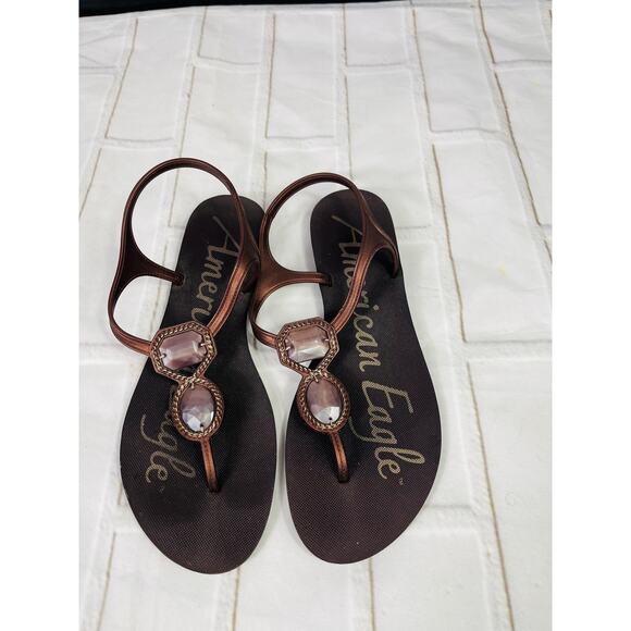 American Eagle brown thong sandals size 8 - Picture 3 of 3